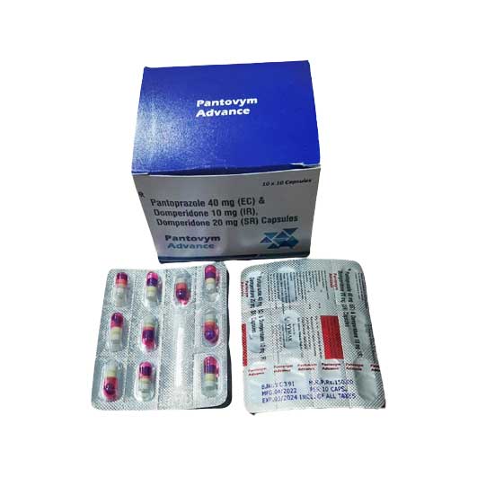 Pantovym Advance (Pantoprazole 40mg & Domperidone 10mg IR & Domperidone 20mg SR)